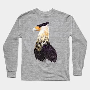 Crested Caracara Watercolor Long Sleeve T-Shirt